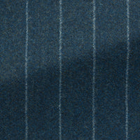 Suit - Petrol Natural Bi-Stretch s130 Wool Flannel with Chalk Stripe 5932 OMJ Clothing