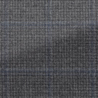 Suit - Black Wool-Cashmere Micro-Check with Prussian Blue Overcheck 5935 OMJ Clothing