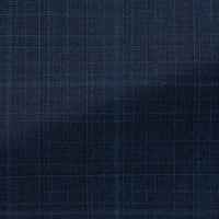 Suit - Loro Piana Neopolitan Blue Wool with Micro-Check 5957 OMJ Clothing