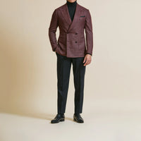 Sport Coat - Autumn Red Wool-Silk Basketweave 9091 OMJ Clothing