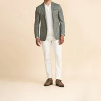 Sport Coat - Sage-Gray Wool-Silk-Linen Basketweave 9116 OMJ Clothing