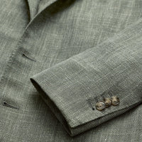Sport Coat - Sage-Gray Wool-Silk-Linen Basketweave 9116 OMJ Clothing