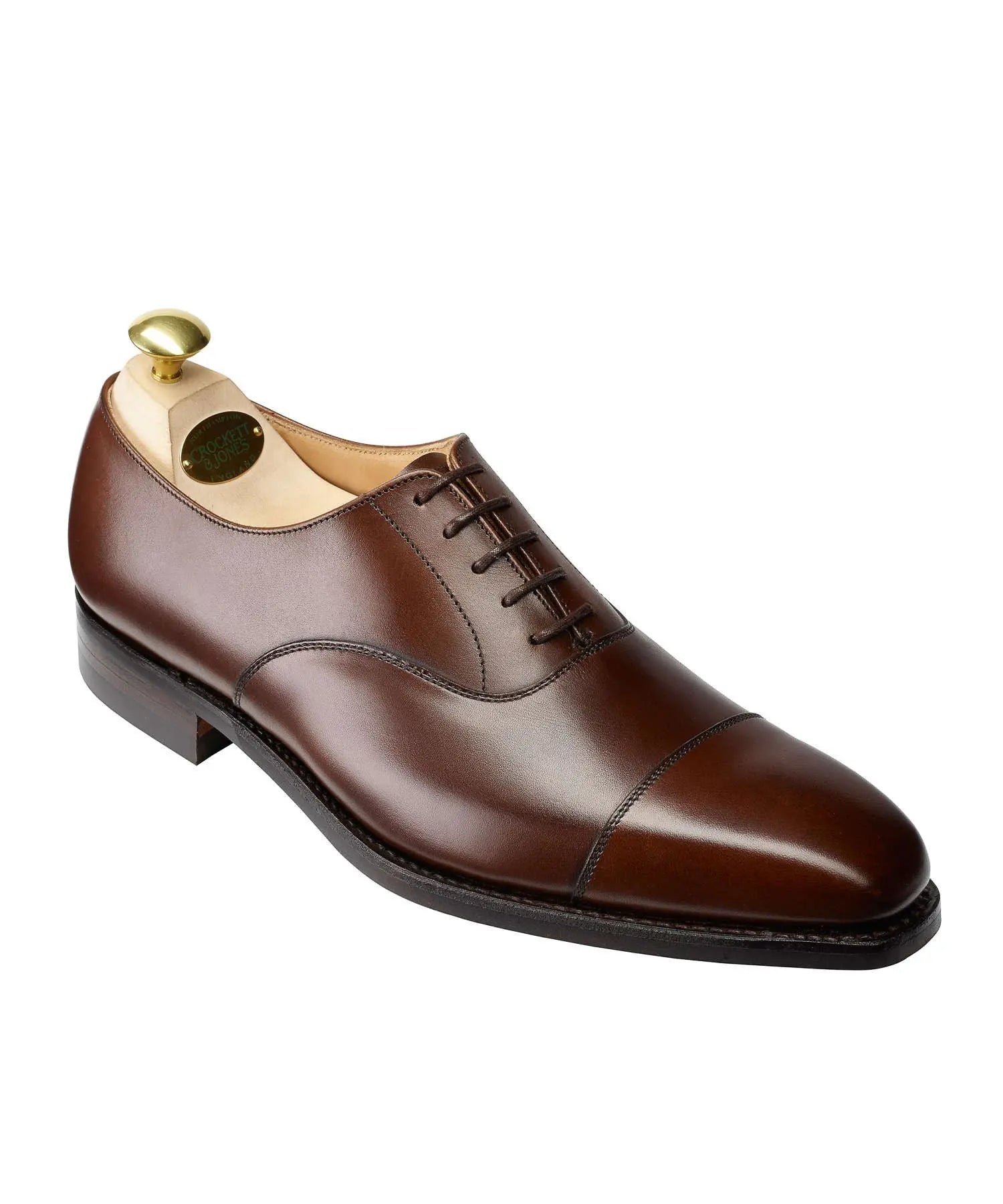 Crockett & Jones Hallam Cap-Toe Shoe in Dark Brown – OMJ Clothing