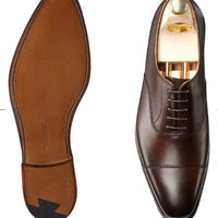 Crockett & Jones Hallam Cap-Toe Shoe in Dark Brown Crocket & Jones