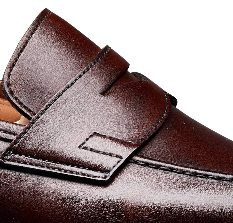 Crockett & Jones Sydney Penny Loafer in Dark Brown Burnished Calf