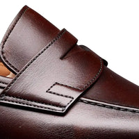 Crockett & Jones Sydney Penny Loafer in Dark Brown Burnished Calf OMJ Clothing