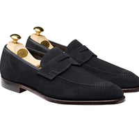 Crockett & Jones Teign Navy Suede Loafer OMJ Clothing