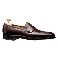 Crockett & Jones Sydney Penny Loafer in Dark Brown Burnished Calf