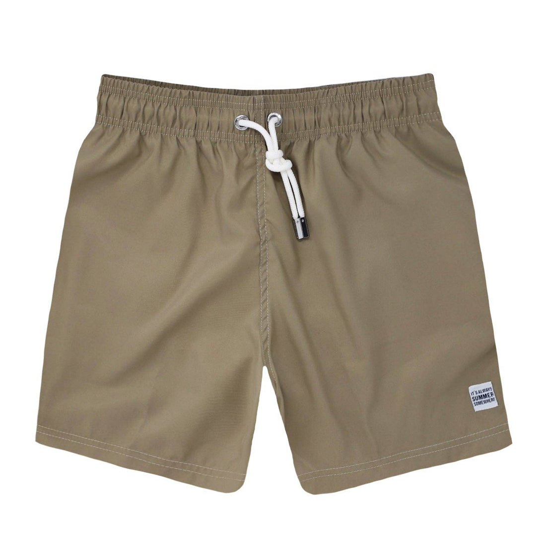 Sand Solid Swim Short: Brown