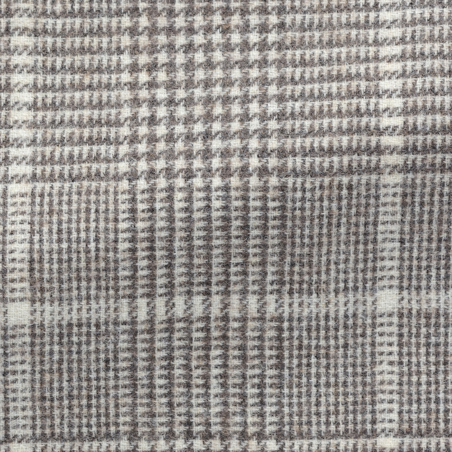 Suit - Taupe Alpaca Wool Blend w/ White Windowpane 5920