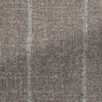 Suit - Light Brown Alpaca-Linen Blend with Chalk Stripe 5921