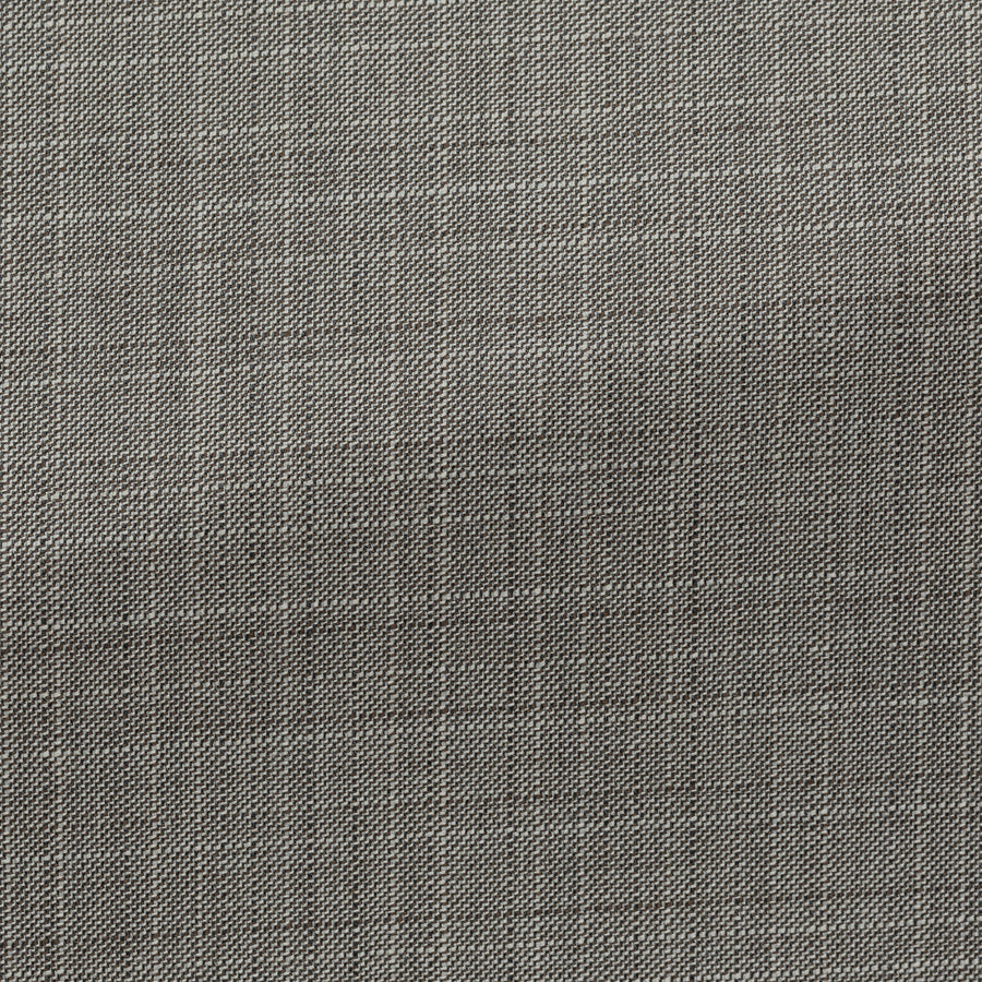 Suit - Loro Piana Dark Taupe Stretch Wool with Micro-Check 5923