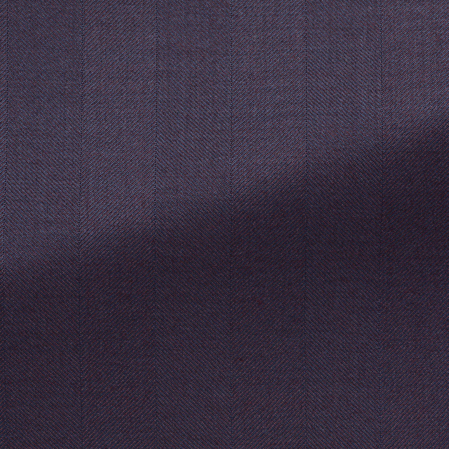 Suit - Aubergine Natural Bi-Stretch s130 Wool Solaro Herringbone 5949