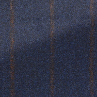 Suit - Navy Alpaca Wool Blend with Cinnamon Stripe 5960