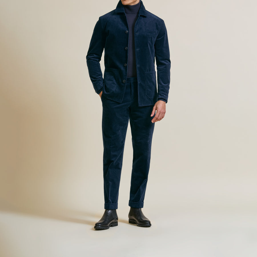 Suit - Navy tretch Cotton Corduroy 5962