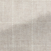 Sport Coat - Sand Wool-Cashmere Basketweave with Tonal Windowpane 9053