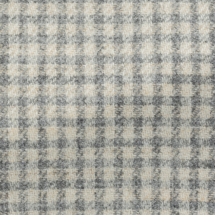 Sport Coat - Ivory Wool-Alpaca Blend with Light Grey Gingham 9066