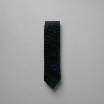 Dark Grey Large Herringbone Tie