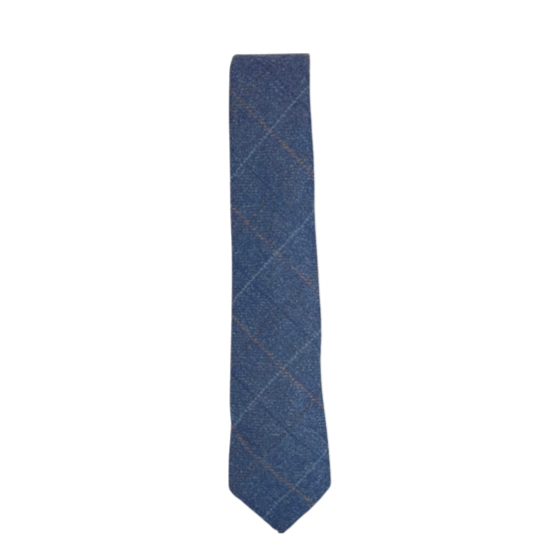 The Blue Plaid Textured Tie